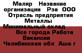 Маляр › Название организации ­ Рза, ООО › Отрасль предприятия ­ Металлы › Минимальный оклад ­ 40 000 - Все города Работа » Вакансии   . Челябинская обл.,Аша г.